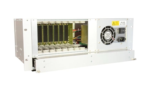 4U 84HP VPX Chassis with fan tray, 8 Slot BKP3-CEN08-15.2.15-4 Backplane with rear I/O and industrial 600W ATX Power Supply